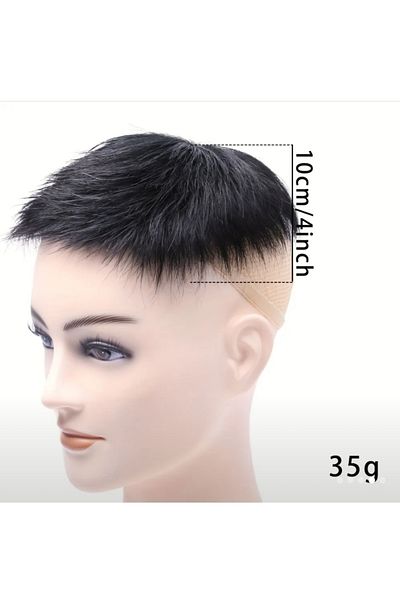 Handmade Men's Hair Real Hair Wig Toupee Human Hair Custom-Made
