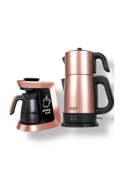 ARNİKA arnicaIH32050 KÖPÜKLÜ ROSE GOLD KAHVE MAKİNESİ+IH33151 ROSE GOLD ÇELİK...