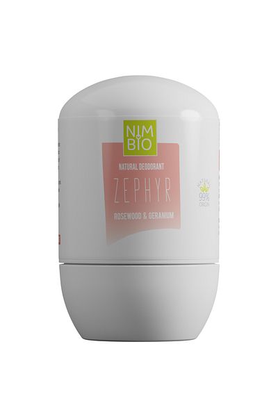 NIMBIO Natural Deodorant for Women ZEPHYR 50ml - 24h Protection, Aluminum-Free, Aromatic Essence