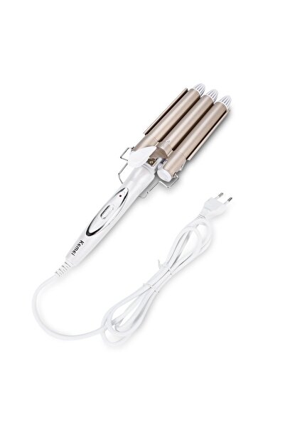 Kemei Ondulator profesional cu 3 elementi, Kemei, KM-1010, Temperatura reglab...