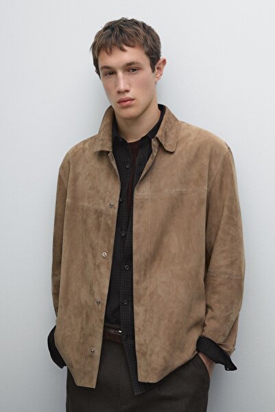 Massimo Dutti Süet deri ince ceket