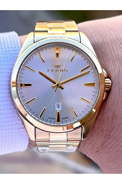 FERRO Steel Cord Engagement and Groom Watch 2 Years Warranty 3 Atm Water Resistant Men Wristwatch 11551A6