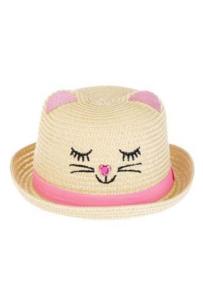 OEM Hat Ecru Cat with Pink Ears for Children