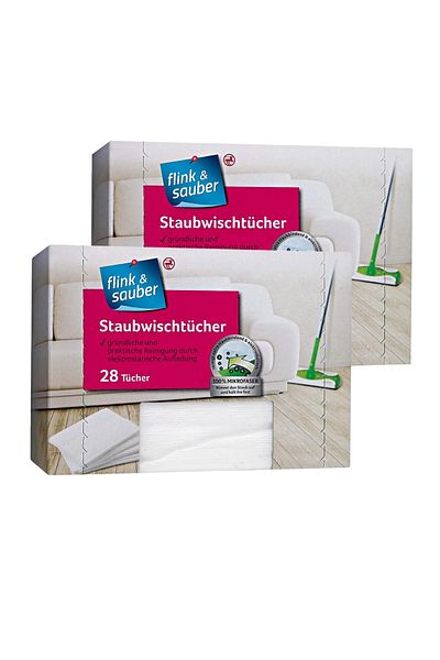 Flink Sauber Soft and Durable 28-Piece Dusting Cloth Set 22X30 cm (2 Pieces)