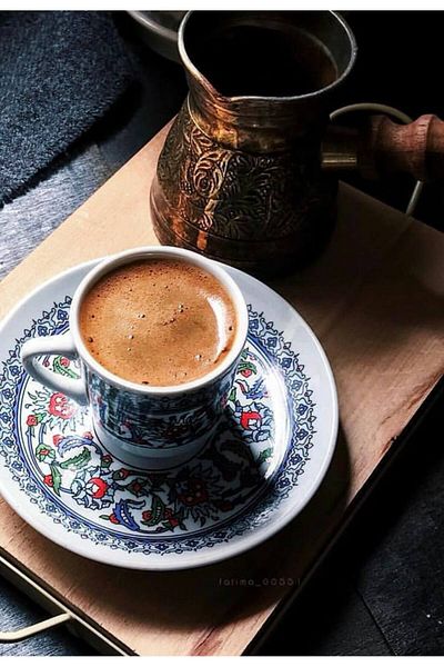 AiroBazar Coffee Cup Topkapı Model Tile Embroidered 6 Person Porcelain Cup Coffee Cup Porcelain Set6 Pieces