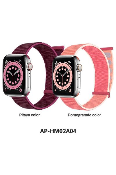 Choice 42 44 45 49mm AP-HM02A04 2 Packs Nylon Bands Compatible with Apple Watch 38mm 40mm 41mm 42mm 44mm 45