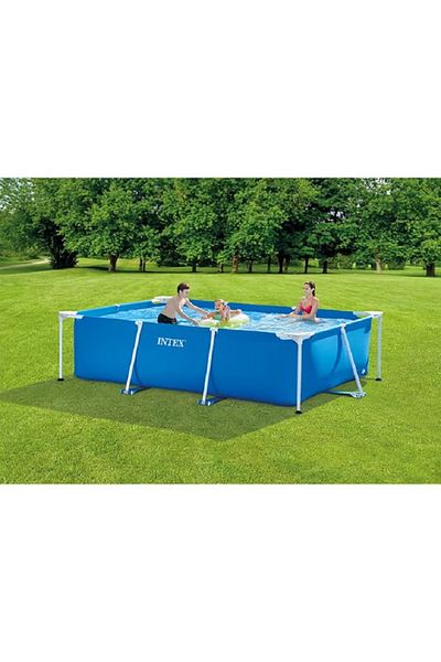 Intex Sturdy Rectangular Frame Pool – 300x200x75 cm, Blue, Unisex,