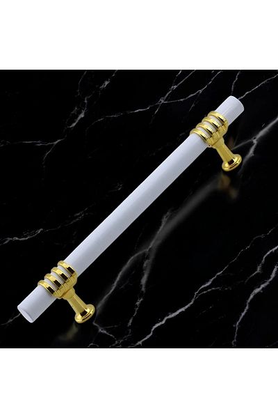 NUBLADO Furniture Kitchen Cabinet Drawer Cabinet Handles Cover Handle Handle White Gold 128 mm Metal Handle12.8 Cm.