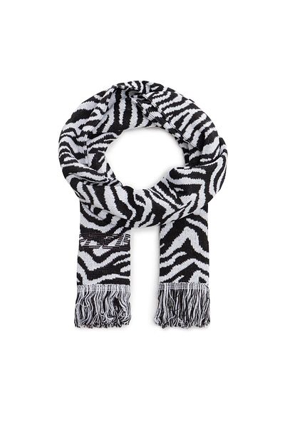 2005 Unisex Scarf STRIPED SCARF White, Black