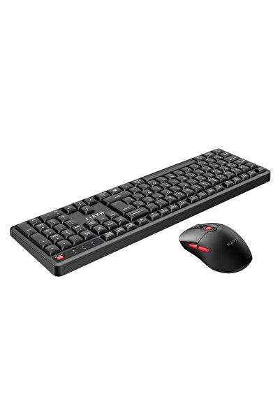 Havit KB261WB Kablosuz Klavye Mouse Seti – Türkçe Q, Ultra Sessiz Tuşlar - Siyah