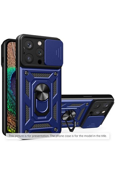 SKYDDAR INNOVATION Husă pentru Motorola Edge 60 Pro, CamShield, albastră, set de autocolante