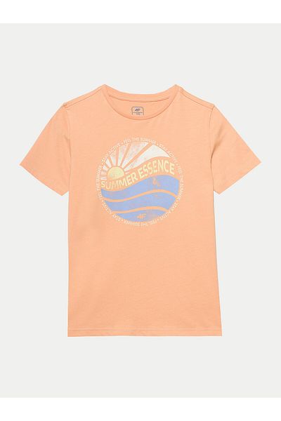 4F Tricou băieți 4FJWSS24TTSHM1135 Portocaliu