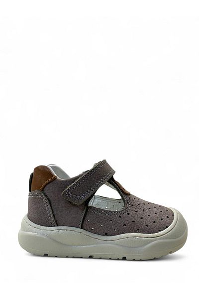 Tuğba Ortopedi 428 Orthopedic 100% Genuine Leather Baby Boy Smoked Summer First Step Shoes