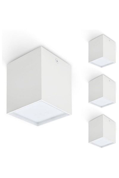 YindaLux Spoturi LED de suprafata Ø100x77mm alb - set 4 bucati