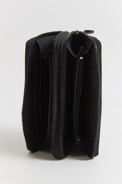 Raneel Kazançlı Alışveriş Zippered Multi-Eye Large Size Wallet Black