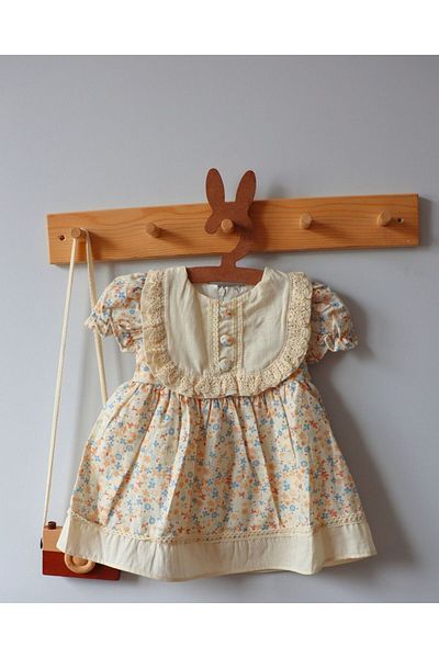 TinyAlp Vintage Lined and Tutu Baby Girl Dress with Crisp Floral Pattern