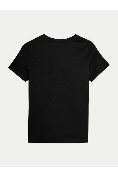 4F Tricou băieți 4FJWSS24TTSHM1116 Negru