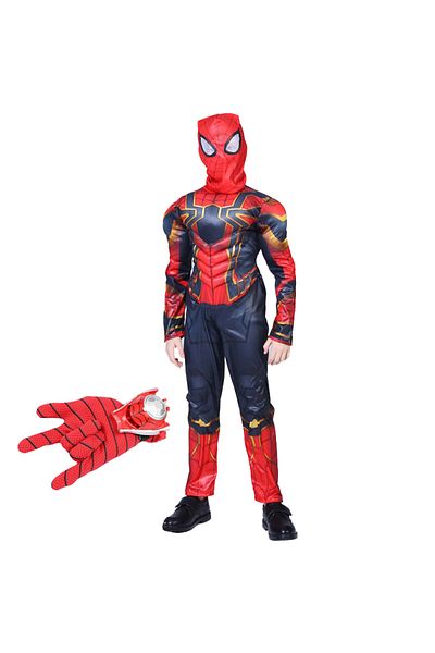 Depox Iron Spiderman costume set, New Era, red, disc glove included, 3-5 years, 100-110 cm