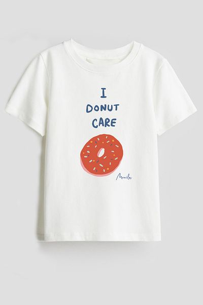 Monila Unisex Kids Cotton Printed Crew Neck Short Sleeve T-Shirt