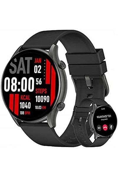 Kieslect Calling Smart Watch Leather Black, YFT2024EU
