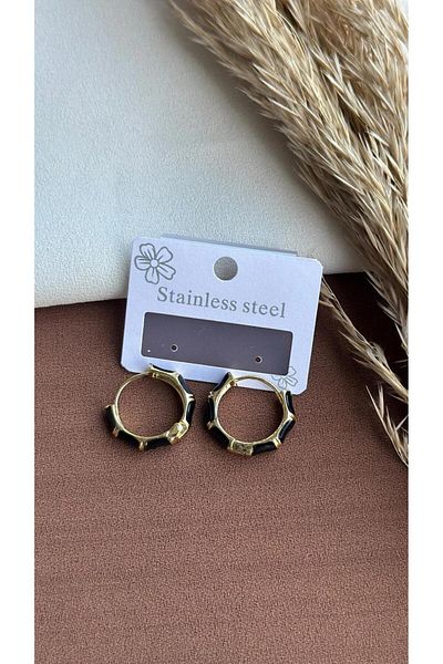 LİLİA Steel Color Hook Earrings