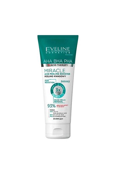 Eveline Cosmetics Set Eveline Miracle: Cremă hidratantă 50ml, Ser iluminator 30ml, Exfoliant 75ml