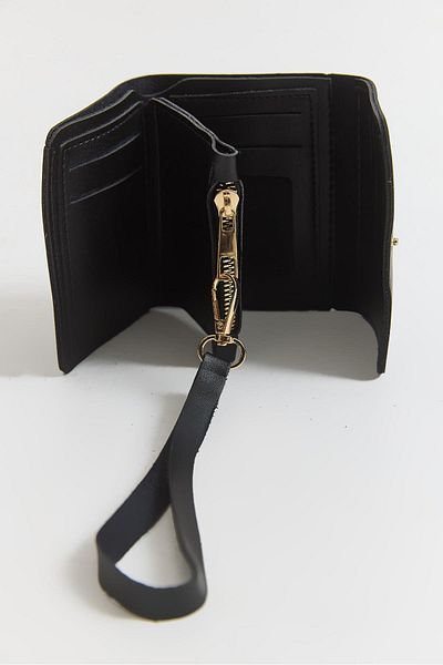 Raneel Kazançlı Alışveriş Multi-Eye Mini Wallet with Snap Closure Black