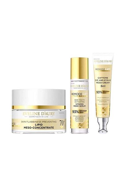 Eveline Cosmetics Eveline D’Aury 70+ Set: Face Cream 50ml, Vitaminizing Serum 30ml, Eye & Eyelid Cream 20ml