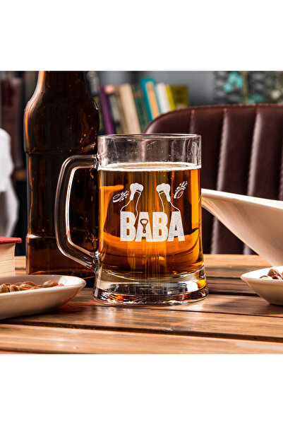 Hediyesepeti Dad Printed Beer Glass