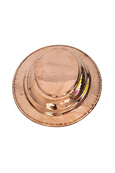 OEM Handmade oval copper tray diameter 30 cm CTR44