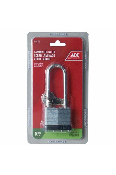ACE Steel Laminated Long Shackle Padlock (4 cm)