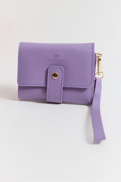 Raneel Kazançlı Alışveriş Multi-Eye Mini Wallet with Snap Closure Lilac