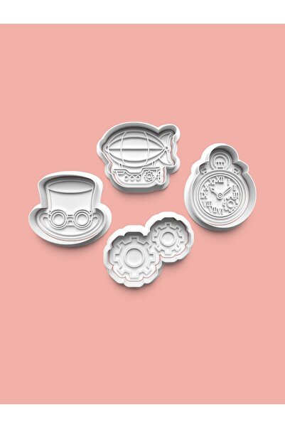 AKTASTORE قالب كوكيز وتزيين الحلويات من تيمان، طقم من 4 قطع 0871-set