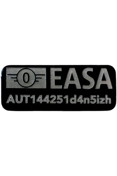Cesiro Roboterwerk - Drone license plate 20 x 8 mm with EASA Class C-0 drone for DJI Fli
