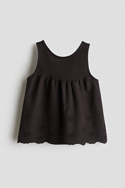 H&M Nakış İşlemeli ve Pamuklu Üst