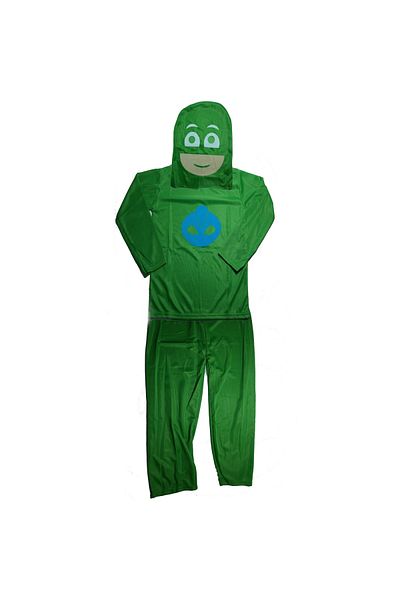 Depox Heroes in Pyjamas costume set - Shopper-Greg - size S and glove with launcher,3-5 years, 100-110 cm