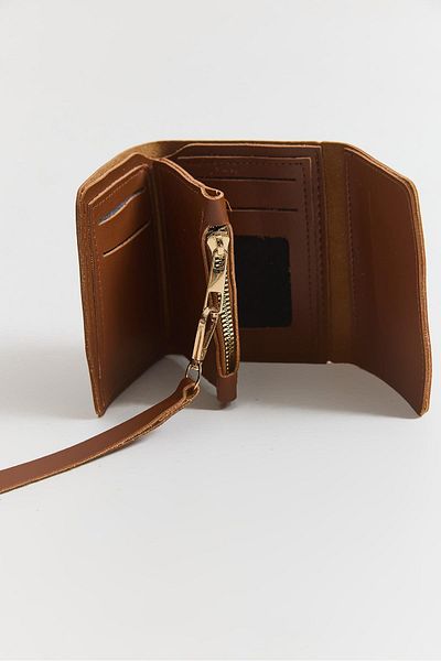 Raneel Kazançlı Alışveriş Multi-Eye Mini Wallet with Snap Closure Brown
