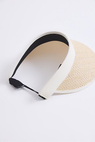 Raneel Kazançlı Alışveriş Women's Straw Visor Hat Beige
