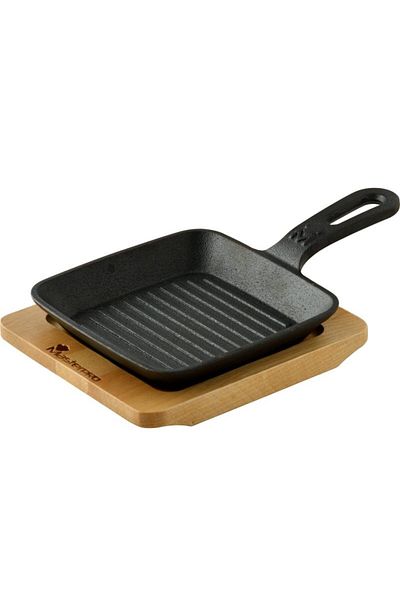 MasterPro COOK & SHARE cast iron grill pan 13.7x22.2x2.2 cm black