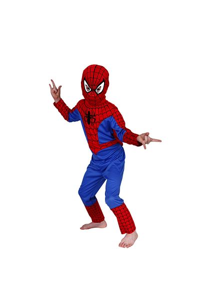 Depox Classic Spiderman costume and glove with launcher set, 7-9 years, 120-130 cm