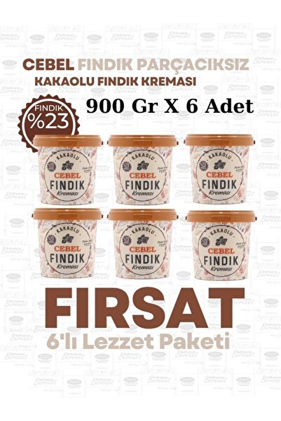 Cebel Kakaolu Fındık Kreması 900 gr (Kova) %23 Cebel Çikolata (900 Gr X 6 Adet)