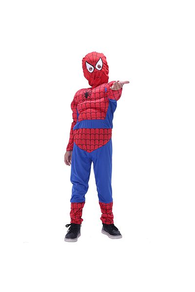 Depox Ultimate SpiderMan muscle suit and launcher glove set with 7 sponge suction cups, 5-7 years