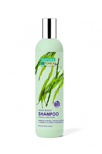 Natura Estonica Aqua Boost Shampoo with hyaluronic acid, aloe vera and seaweed, 400ml - Natura Estonica
