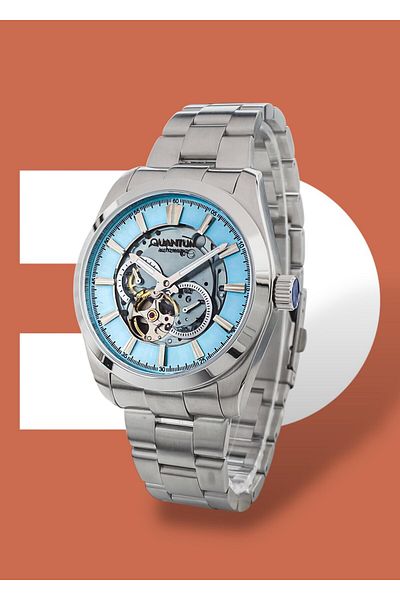 Quantum Original 2 Years Guarantee Automatic Mechanism Functions Active 5 Atm Steel Band Men Wrist Watch