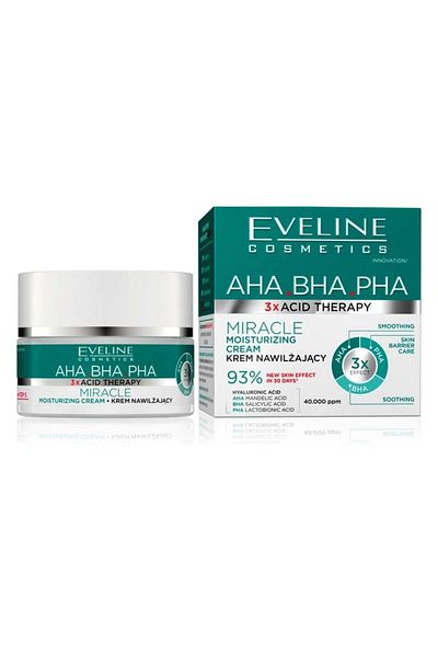 Eveline Cosmetics Set Eveline Miracle: Cremă hidratantă 50ml, Spumă de curățare 150ml, Loțiune tonică exfoliantă 200ml