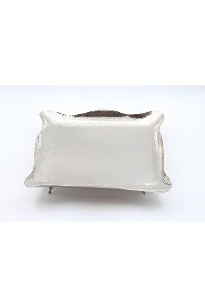 ANTEPSEPETİ Copper Silver Coated Tray 29 cm