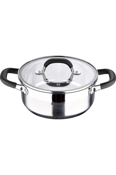 Bergner Stainless steel casserole with lid MIDNIGHT 20 cm 2.3 liters