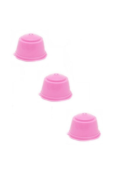 motor starter Set of 3 coffee capsules, reusable, refillable, Dolce Gusto compatible, rose
