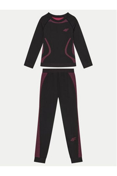 4F Girl Thermal Underwear Set 4FJWAW24USEAF150 Black