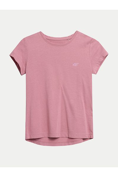 4F Tricou pentru fete 4FJWSS24TTSHF1110 roz